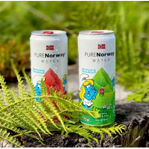 SMURF Apple & Pear, PureNorwayWater, 24 stk, 0,33L, Inkl Pant: 2,-/stk