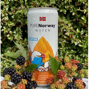 SMURF Pineapple & Watermelon, PureNorayWater, 24 stk, 0,33L, Inkl Pant: 2,-/stk